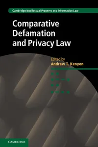 Comparative Defamation and Privacy Law_cover