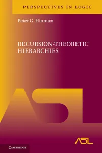 Recursion-Theoretic Hierarchies_cover