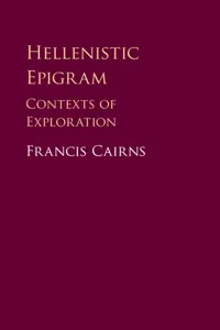 Hellenistic Epigram_cover