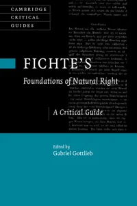 Fichte's Foundations of Natural Right_cover