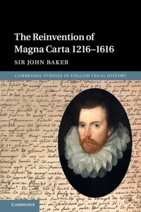 The Reinvention of Magna Carta 1216–1616_cover