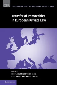 Transfer of Immovables in European Private Law_cover