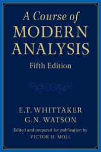 A Course of Modern Analysis_cover