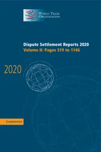 Dispute Settlement Reports 2020: Volume 2, Pages 519 to 1146_cover