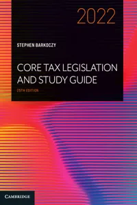 Core Tax Legislation and Study Guide 2022_cover