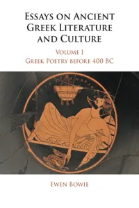 Essays on Ancient Greek Literature and Culture_cover