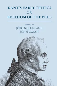 Kant's Early Critics on Freedom of the Will_cover