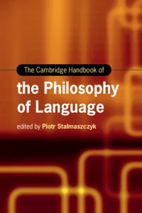 The Cambridge Handbook of the Philosophy of Language_cover