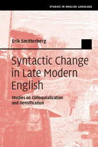 Syntactic Change in Late Modern English_cover