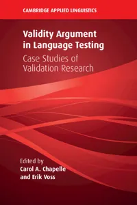 Validity Argument in Language Testing_cover