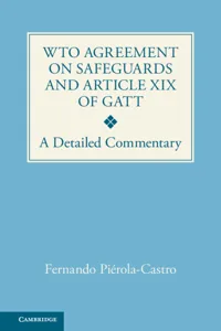 WTO Agreement on Safeguards and Article XIX of GATT_cover