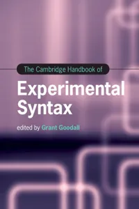 The Cambridge Handbook of Experimental Syntax_cover