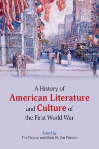 A History of American Literature and Culture of the First World War_cover