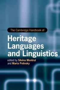 The Cambridge Handbook of Heritage Languages and Linguistics_cover