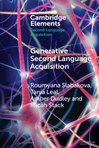 Generative Second Language Acquisition_cover