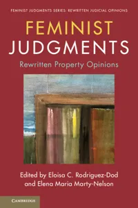 Feminist Judgments: Rewritten Property Opinions_cover