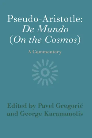 Pseudo-Aristotle: De Mundo (On the Cosmos)