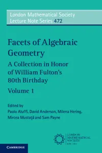 Facets of Algebraic Geometry: Volume 1_cover