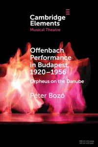 Offenbach Performance in Budapest, 1920–1956_cover