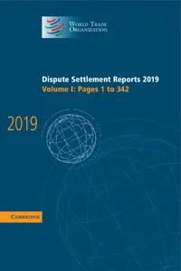 Dispute Settlement Reports 2019: Volume 1, Pages 1 to 342_cover