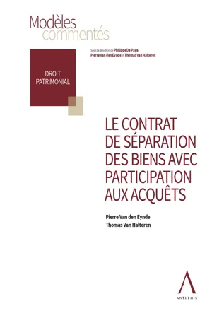 Le contrat de séparation des biens avec clause de participation aux acquêts