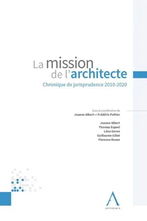 La mission de l'architecte