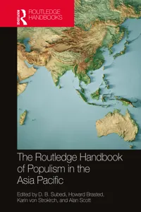 The Routledge Handbook of Populism in the Asia Pacific_cover