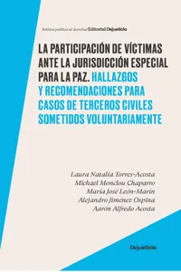 La participación de víctimas ante la jurisdicción especial para la paz._cover