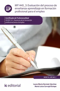Evaluación del proceso de enseñanza-aprendizaje en Formación Profesional para el Empleo. SSCE0110_cover