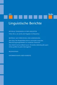 Linguistische Berichte Heft 275_cover