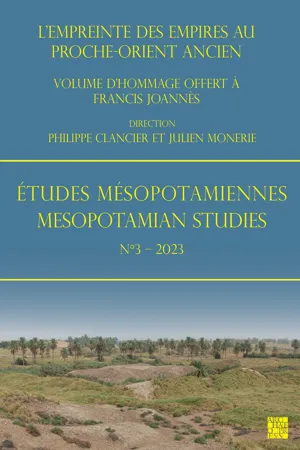 Études Mésopotamiennes – Mesopotamian Studies N°3 – 2023