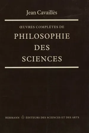 Œuvres complètes de philosophie des sciences