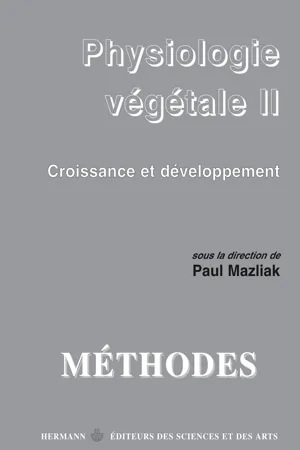 Physiologie végétale. Tome I