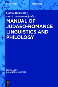 Manual of Judaeo-Romance Linguistics and Philology_cover