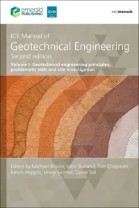 ICE Manual of Geotechnical Engineering Volume 1_cover