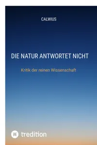 Die Natur antwortet nicht_cover