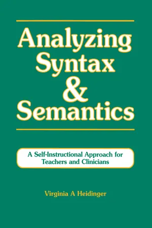 Analyzing Syntax & Semantics Textbook