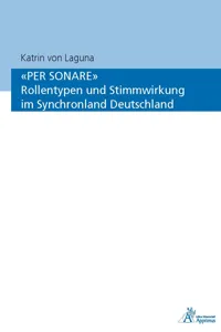 "PER SONARE" Rollentypen und Stimmwirkung im Synchronland Deutschland_cover