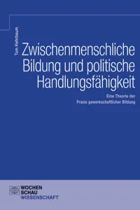 Zwischenmenschliche Bildung und politische Handlungsfähigkeit_cover