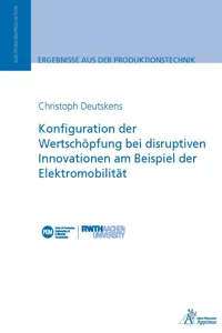 Konfiguration der Wertschöpfung bei disruptiven Innovationen am Beispiel der Elektromobilität_cover