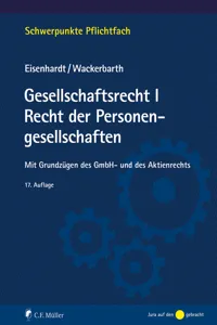 Gesellschaftsrecht I. Recht der Personengesellschaften, eBook_cover