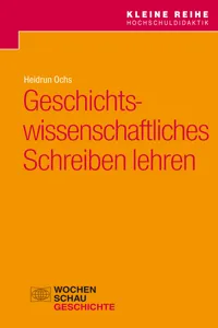 Geschichtswissenschaftliches Schreiben lehren_cover