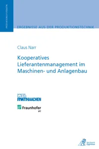 Kooperatives Lieferantenmanagement im Maschinen- und Anlagenbau_cover