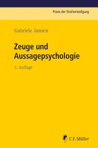 Zeuge und Aussagepsychologie_cover