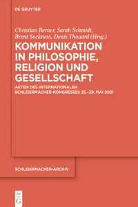 Kommunikation in Philosophie, Religion und Gesellschaft_cover