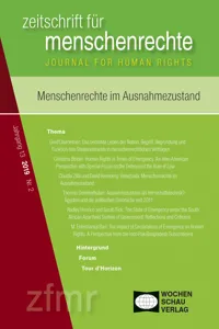 Menschenrechte im Ausnahmezustand_cover