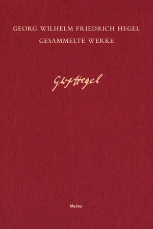 Die Bibliothek Georg Wilhelm Friedrich Hegels I