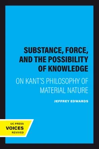 Substance, Force, and the Possibility of Knowledge_cover