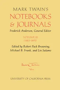 Mark Twain's Notebooks and Journals, Volume III_cover