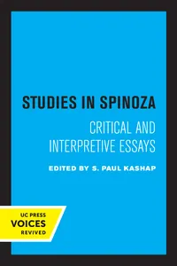 Studies in Spinoza_cover